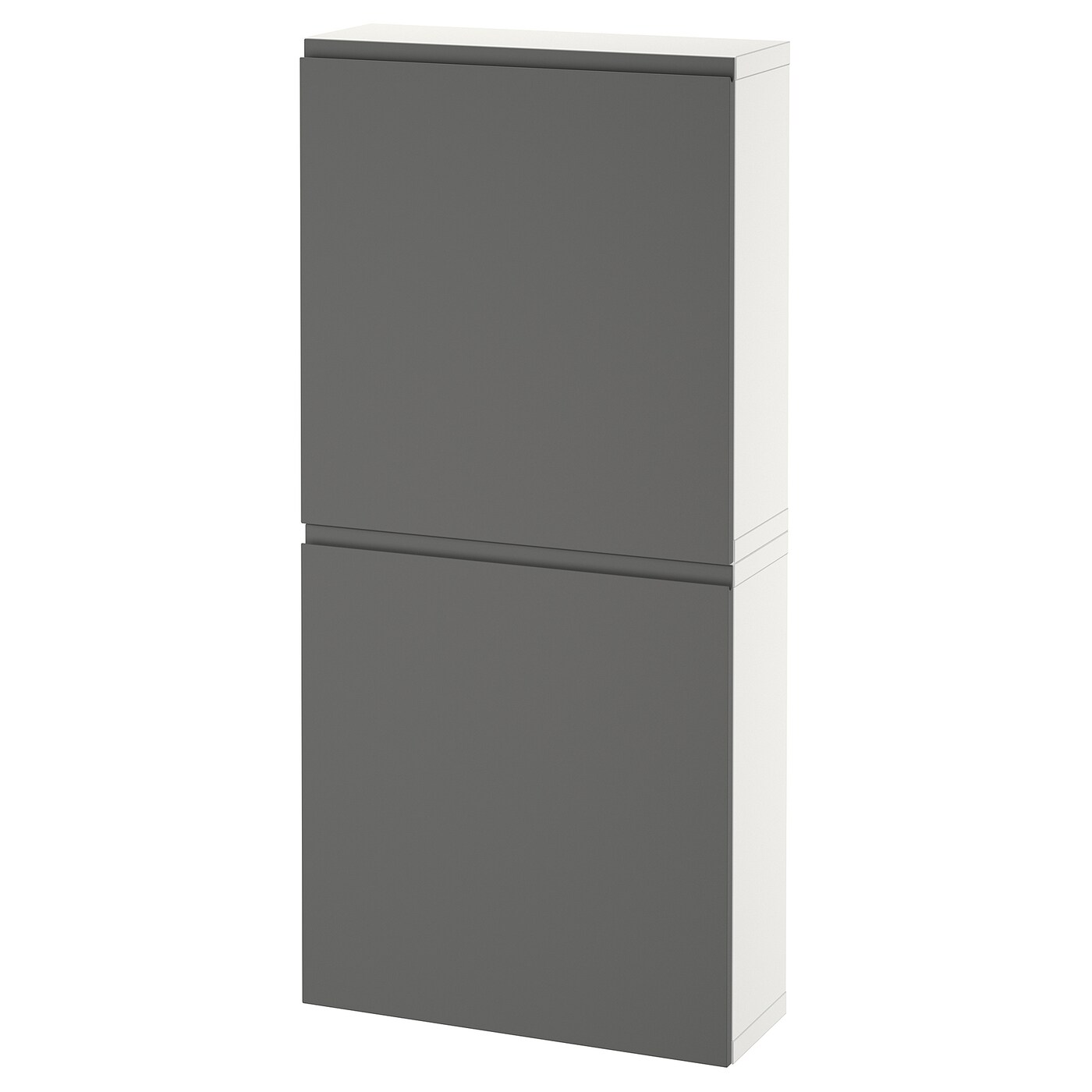 Навесной шкаф - IKEA BESTÅ, 60x22x128 см, серый, БЕСТО ИКЕА