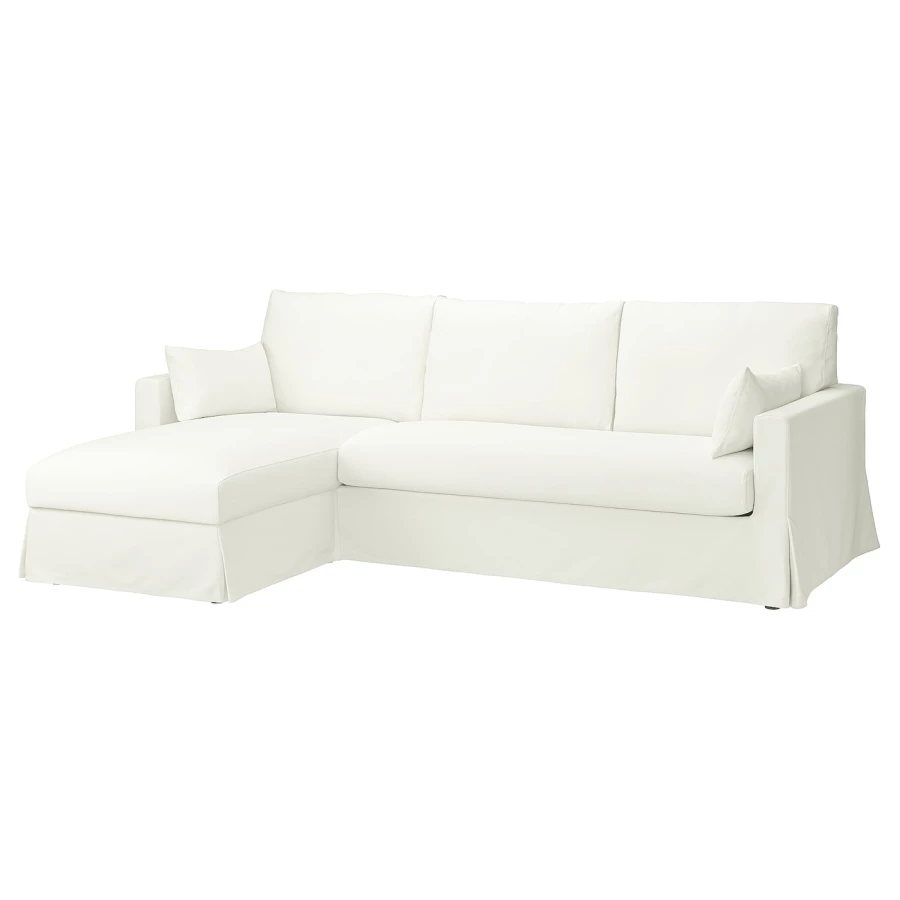Чехол на 3-местный диван с шезлонгом - HYLTARP IKEA/ ХУЛТАРП ИКЕА, белый (изображение №1)