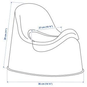 Второе фото. Детский горшок - IKEA LOCKIG/ЛОККИГ ИКЕА, 36х27х28 см, белый/бирюзовый