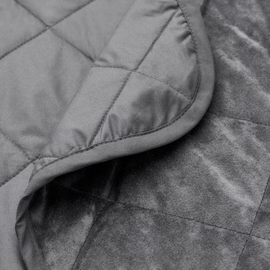 Одеяло - MJUKPLISTER IKEA/ МЬЮКПЛИСТЕР ИКЕА, 260х250 см, темно-серый (изображение №2)