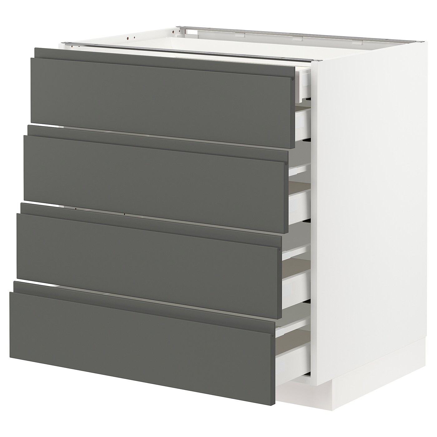 Напольный кухонный шкаф  - IKEA METOD MAXIMERA, 88x62,1x80см, белый/серый, МЕТОД МАКСИМЕРА ИКЕА