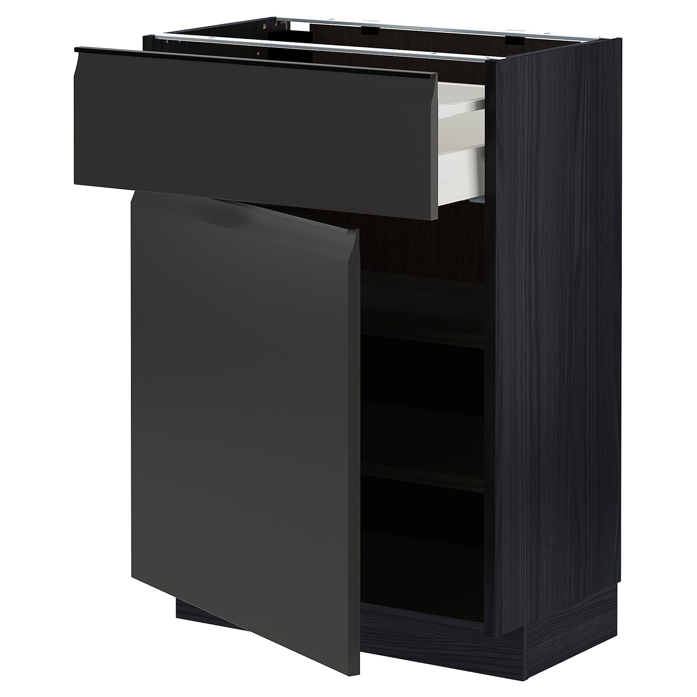 Напольный шкаф - METOD / MAXIMERA IKEA/ МЕТОД/ МАКСИМЕРА ИКЕА,  60х88 см, черный
