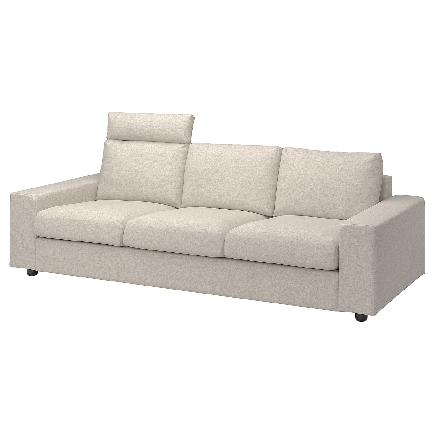 3-местный диван - IKEA VIMLE/ВИМЛЕ ИКЕА, 83х98х255 см, белый