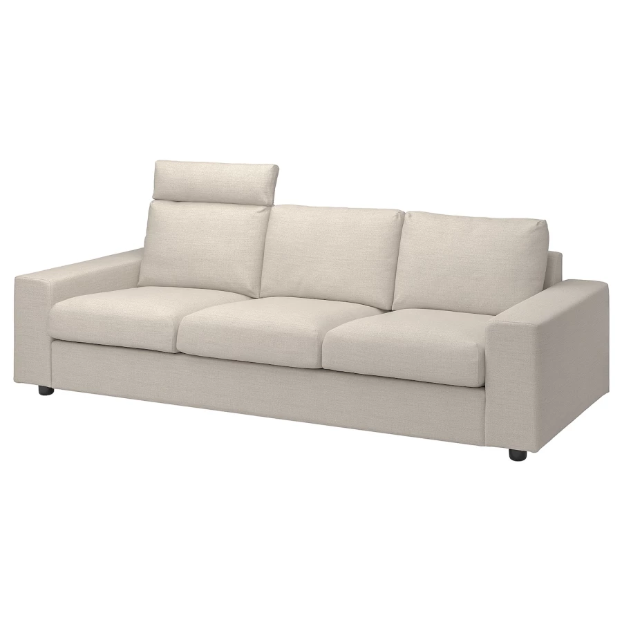 3-местный диван - IKEA VIMLE/ВИМЛЕ ИКЕА, 83х98х255 см, белый (изображение №1)