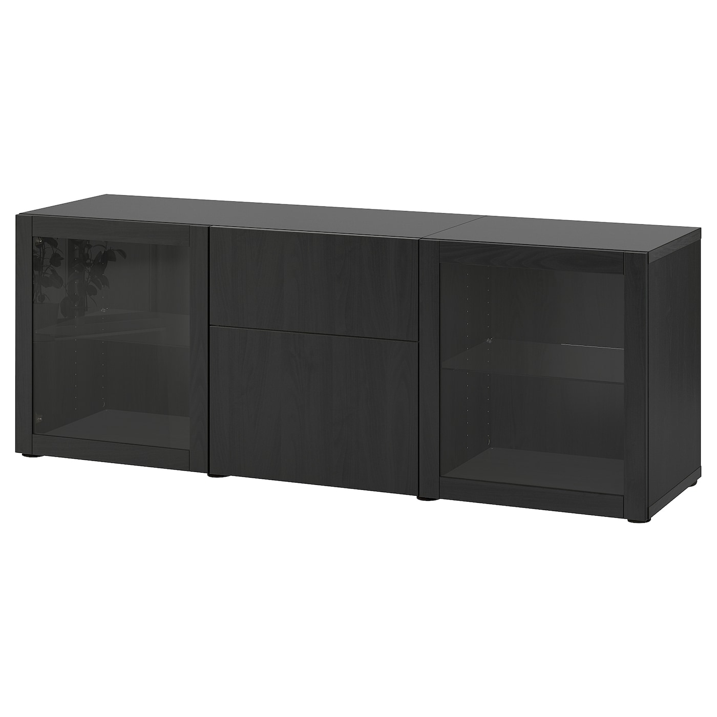 Комбинация для хранения - IKEA BESTÅ/BESTA/БЕСТА/БЕСТО ИКЕА, 180x42x65 см, черный,