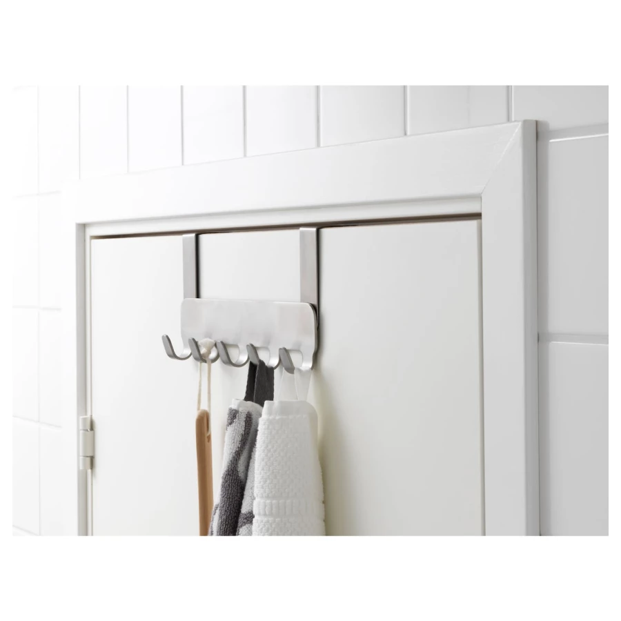 Вешалка для двери - BROGRUND IKEA/БРОГРУНД ИКЕА,29х14 см, серый (изображение №3)