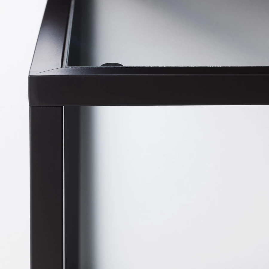 Комплект столов, 2 шт. - IKEA VITTSJÖ/ИКЕА ВИТШЁ , черно-коричневый/стекло (изображение №5)
