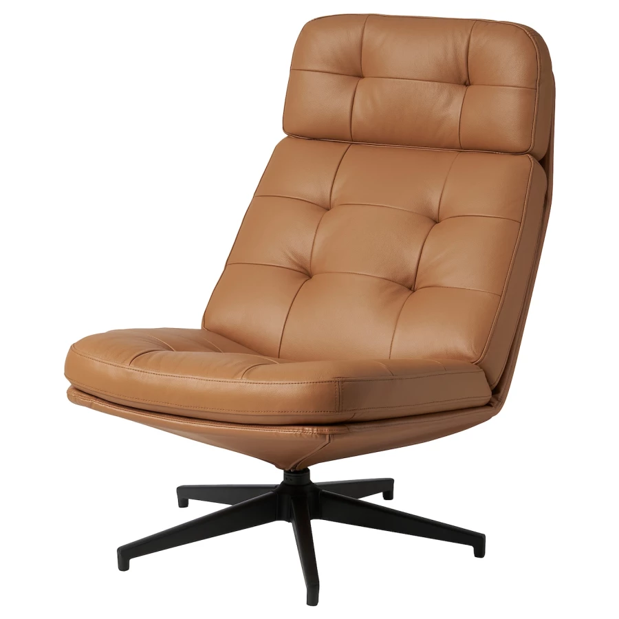 Вращающееся кресло - IKEA HAVBERG, 66х99х92 см, золотисто-коричневый, ХАВБЕРГ ИКЕА (изображение №1)