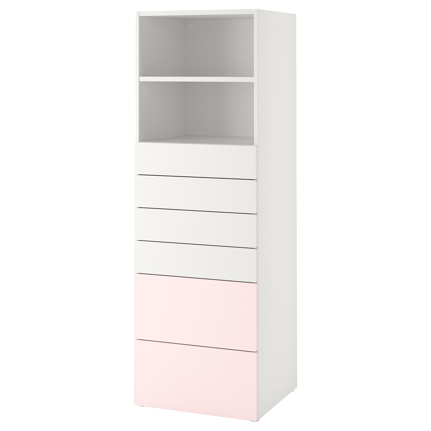 Комод детский - IKEA PLATSA/SMÅSTAD/SMASTAD, 181х60 см, белый/розовый, ИКЕА