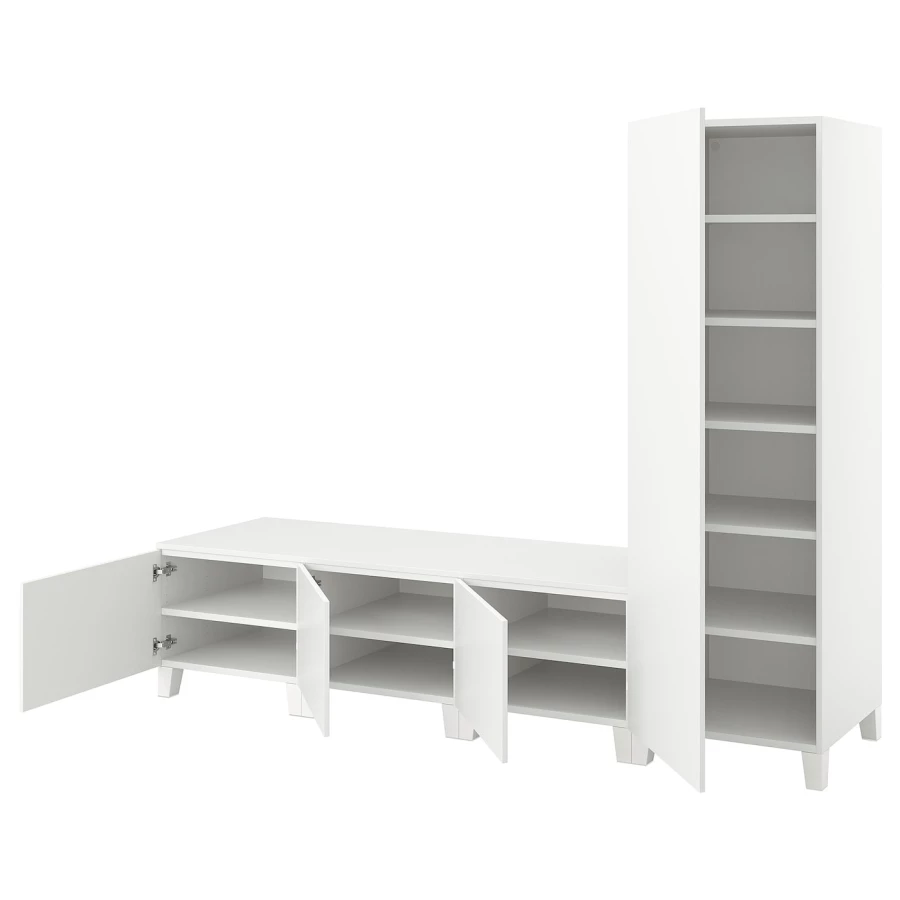 Платяной шкаф - PLATSA/IKEA/ ПЛАТСА ИКЕА,240x57x191 см, белый (изображение №1)