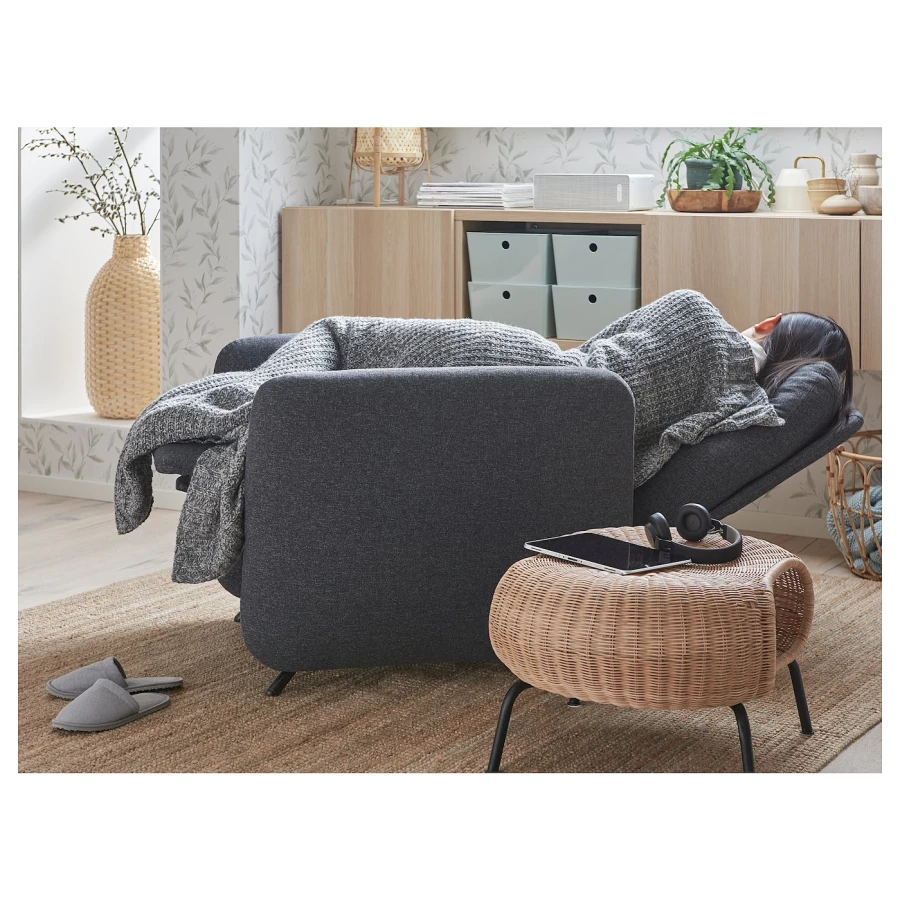 Кресло - IKEA EKOLSUND, 89х97х103 см, серый, ЭКОЛСУНД ИКЕА (изображение №4)