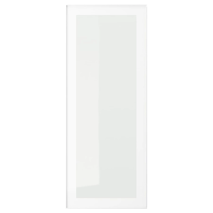 Дверца со стеклом - IKEA HEJSTA, 100х40 см, белый, ХЕЙСТА ИКЕА (изображение №1)