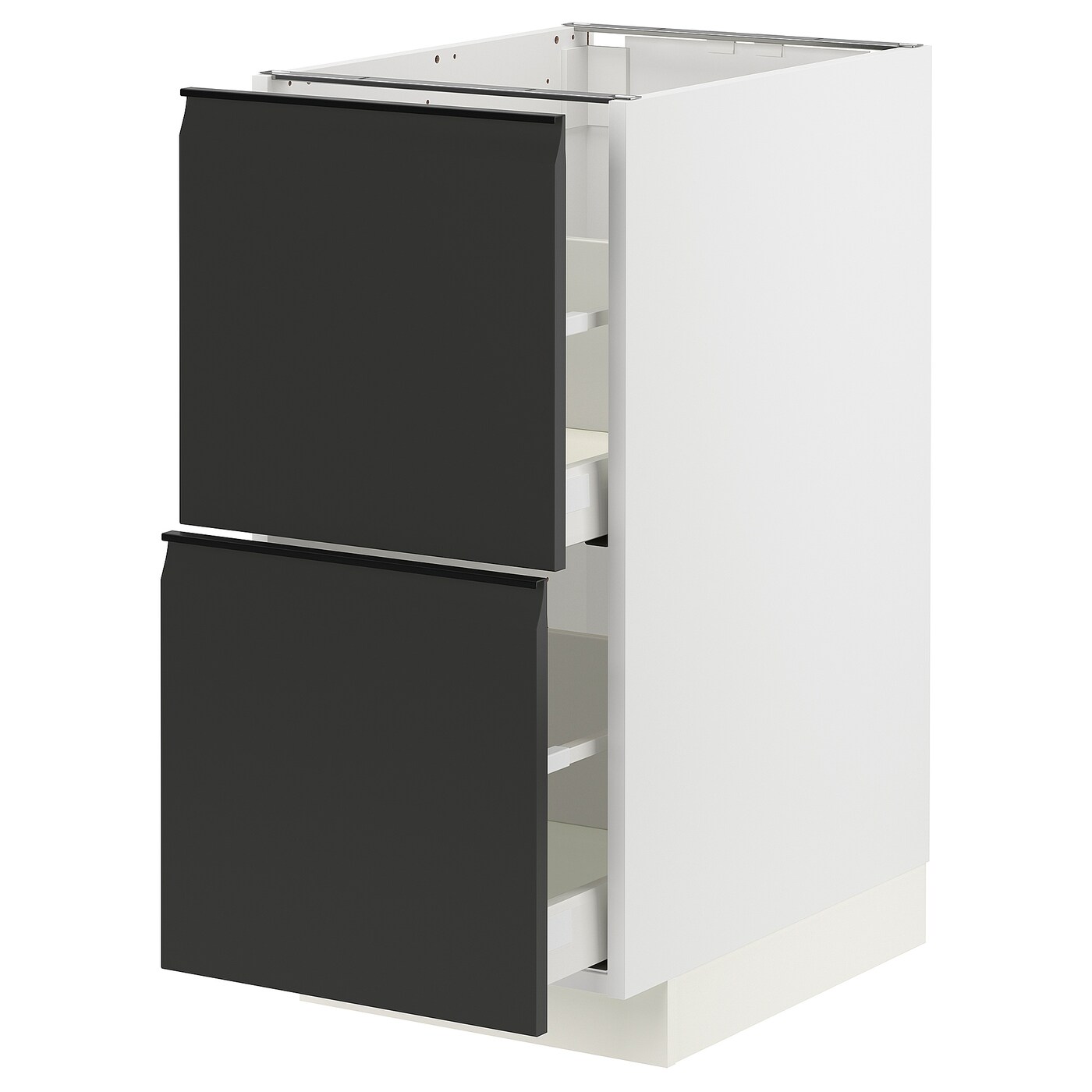 Напольный кухонный шкаф  - IKEA METOD MAXIMERA, 88x61,6x40см, белый/черный, МЕТОД МАКСИМЕРА ИКЕА