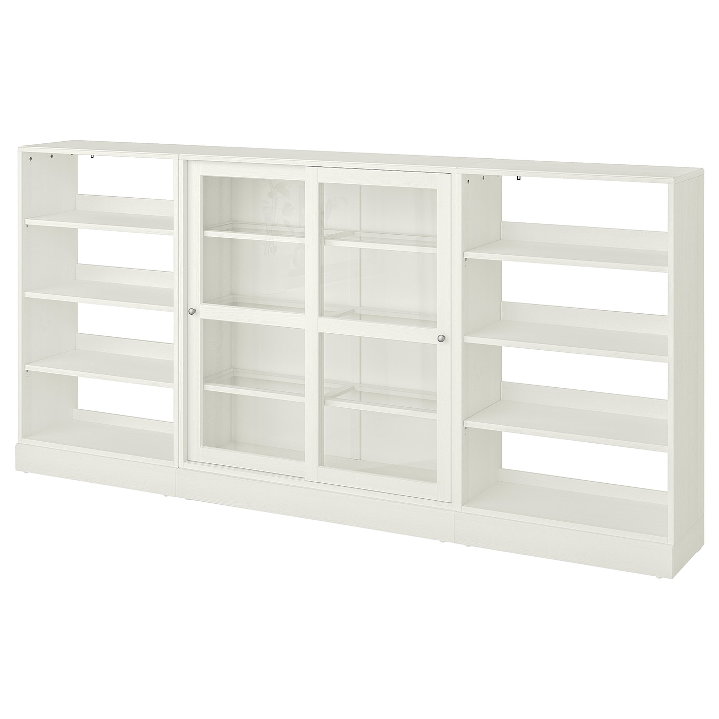 Комбинация раздвижных стеклянных дверей - IKEA HAVSTA/ХАВСТА ИКЕА, 134х37х283 см, белый