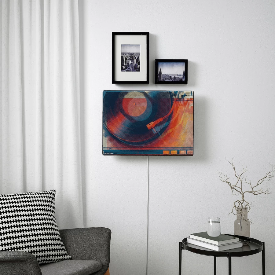 Панельная рамка  - SYMFONISK IKEA/ СУМФОНИСК ИКЕА,  56х40 см, синний/красный/оранжевый (изображение №3)