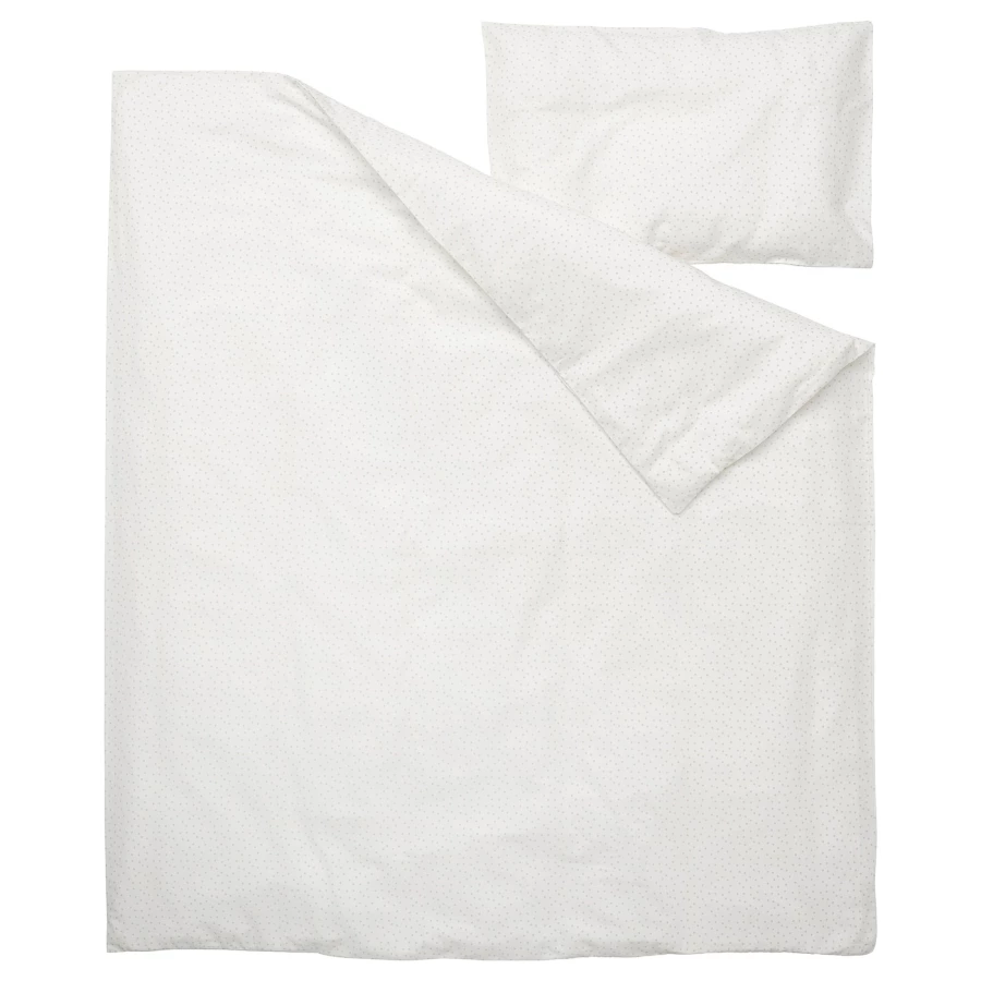 Пододеяльник/наволочка для детской кроватки - LEN  IKEA/ ЛЕН ИКЕА, 110x125/35x55  см, белый (изображение №2)
