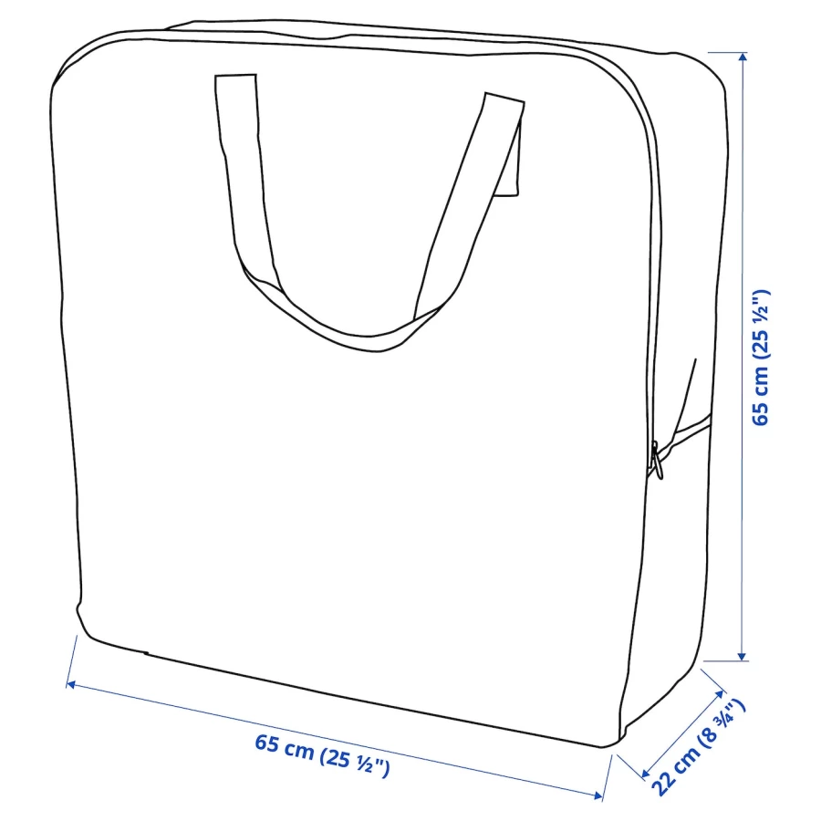 Сумка для хранения - DIMPA  IKEA/ ДИМПА ИКЕА, 65х65 см,  белый (изображение №6)