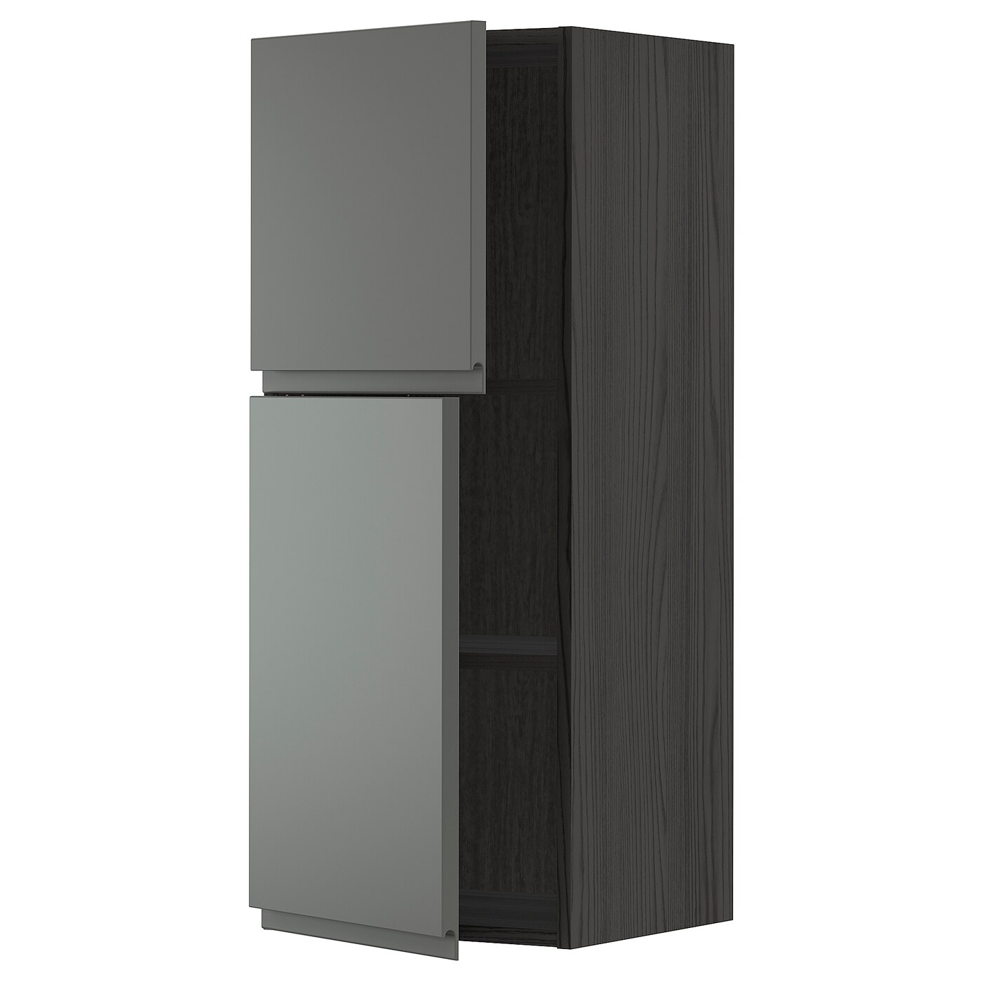 Навесной шкаф с полкой - METOD IKEA/ МЕТОД ИКЕА, 100х40 см,  черный/темно-серый