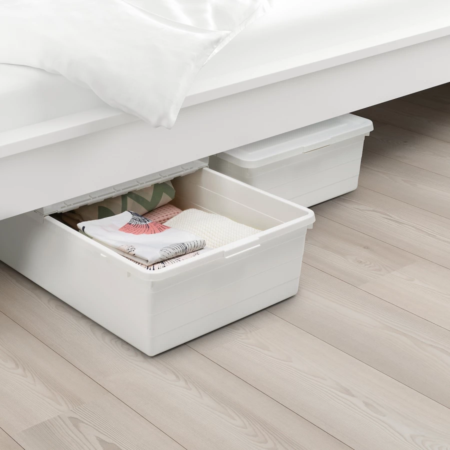 Коробка с крышкой - SOCKERBIT IKEA/ СОККЕРБИТ ИКЕА, 50x77x19 см, белый (изображение №3)