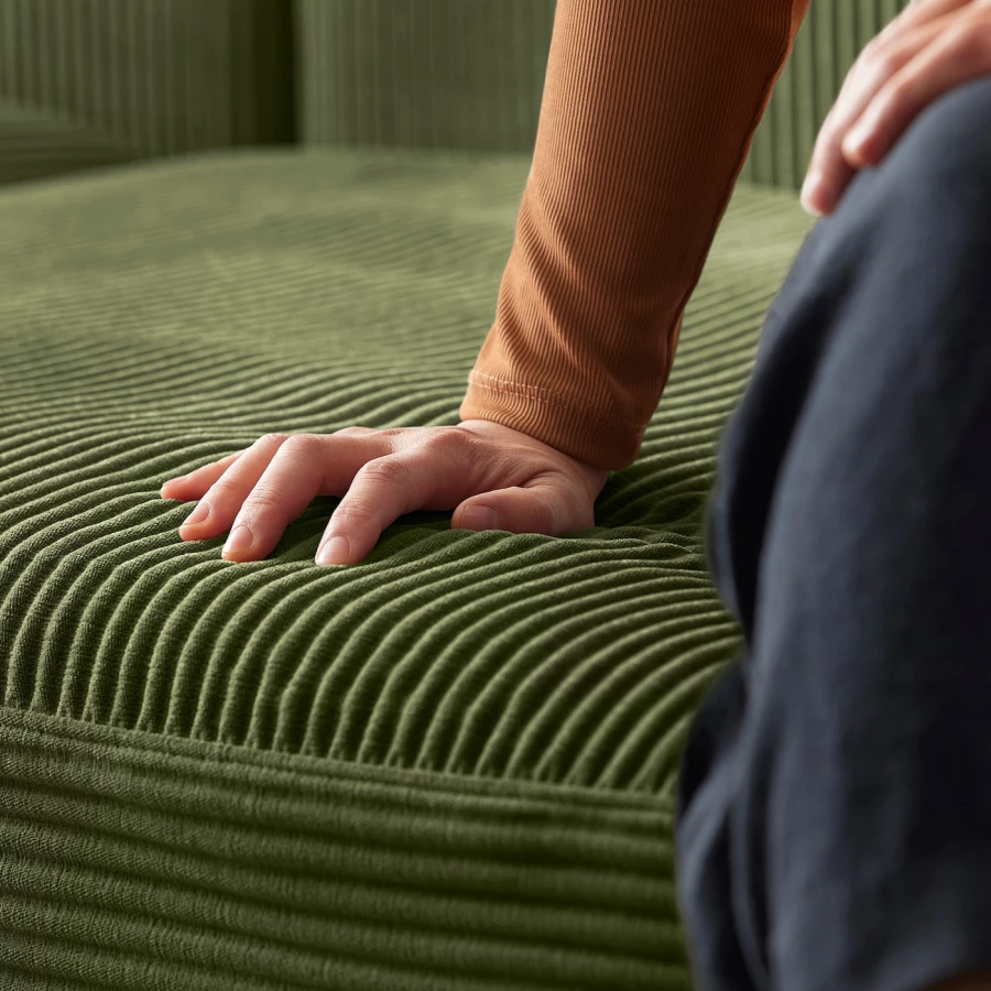 3-местный диван и шезлонг - IKEA JÄTTEBO/JATTEBO,  71x160x310см, зеленый, ЙЕТТЕБО (изображение №5)