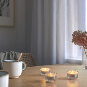 Второе фото. Подсвечник - IKEA FINSMAK/ФИНСМАК ИКЕА, 3,5х5 см, прозрачный