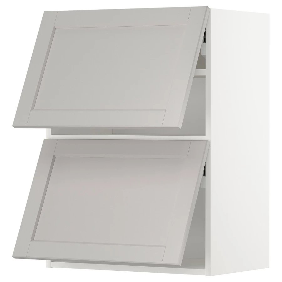 Навесной шкаф  - METOD IKEA/ МЕТОД ИКЕА, 80х60 см, белый/серый (изображение №1)