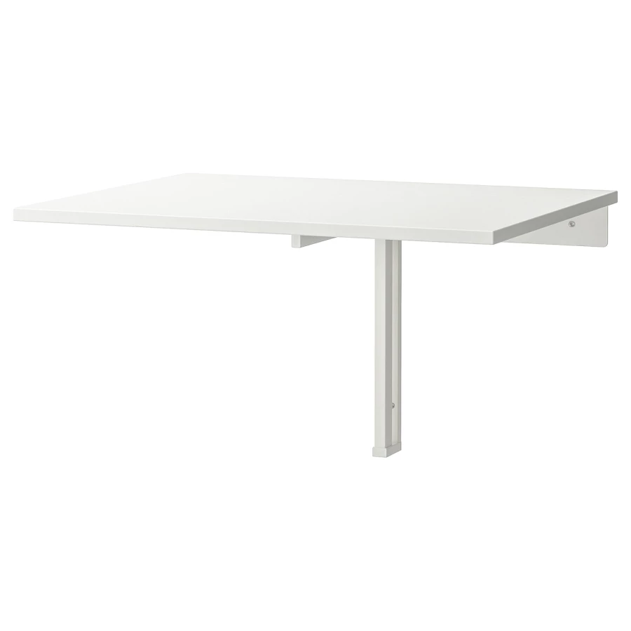 Стол подвесной откидной - IKEA NORBERG, 60х74х43 см, белый, НОРБЕРГ ИКЕА (изображение №1)