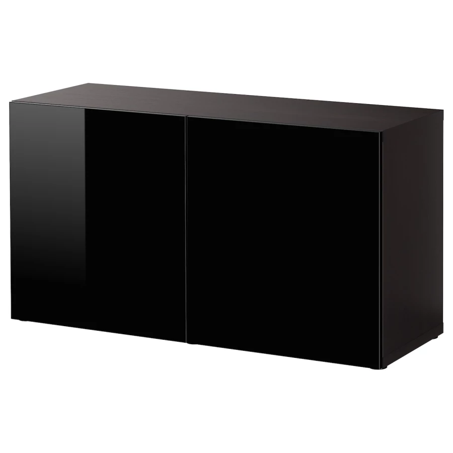 Комбинация для хранения - BESTÅ/ BESTА IKEA/ БЕСТА/БЕСТО ИКЕА, 64х120 см, черный (изображение №1)