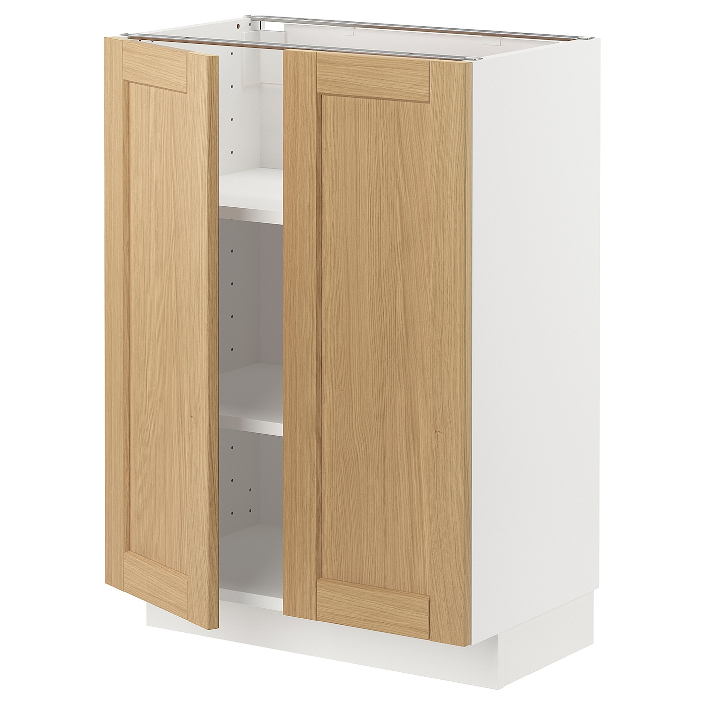 Напольный шкаф - METOD IKEA/ МЕТОД ИКЕА,  60х37   см, белый/под беленый дуб