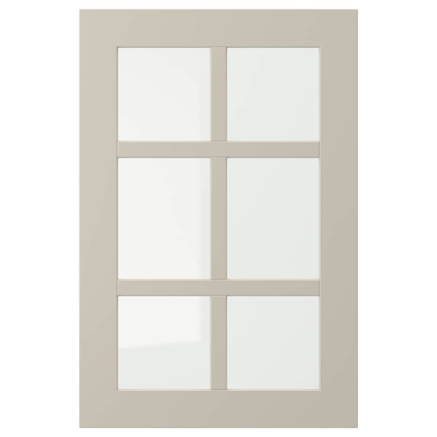 Дверца со стеклом - IKEA STENSUND, 60х40 см, бежевый, СТЕНСУНД ИКЕА