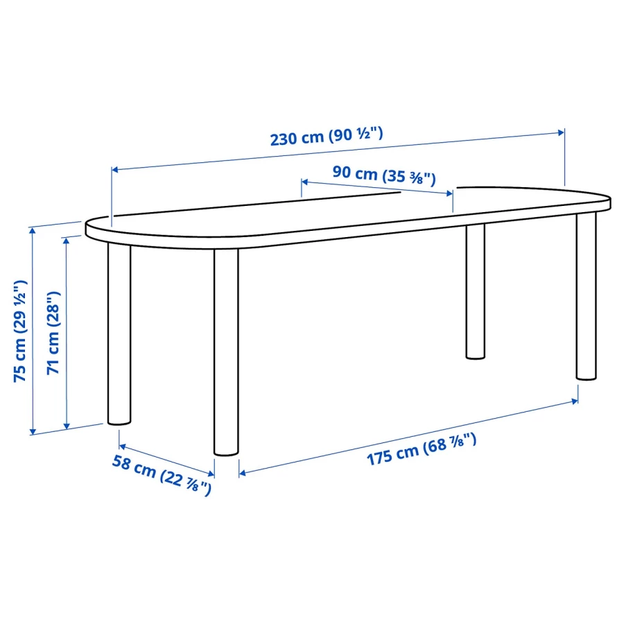 Стол и 6 стулье-IKEA  STOCKHOLM 2025 / SKANSNÄS/СТОКГОЛЬМ 2025/СКАНСНАС ИКЕА,230x90,коричневый (изображение №5)