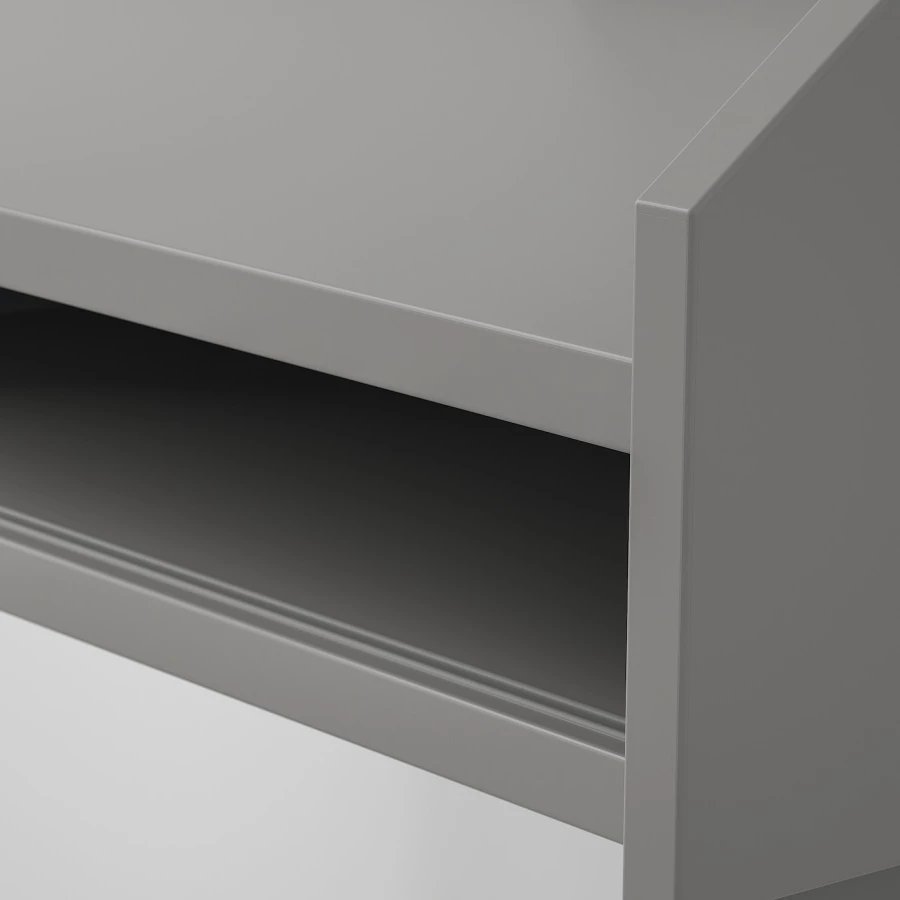 Письменный стол - IKEA HAUGA, 100х45.3 см, серый, ХАУГА ИКЕА (изображение №6)