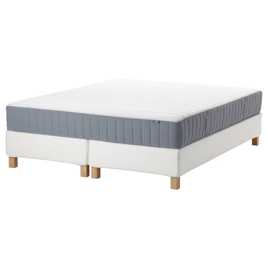 Кровать - IKEA ESPEVÄR/VALEVÅG/ESPEVAR/VALEVAG, 200х180 см, матрас средне-жесткий, белый, ЭСПЕВАР/ВАЛЕВОГ ИКЕА (изображение №1)