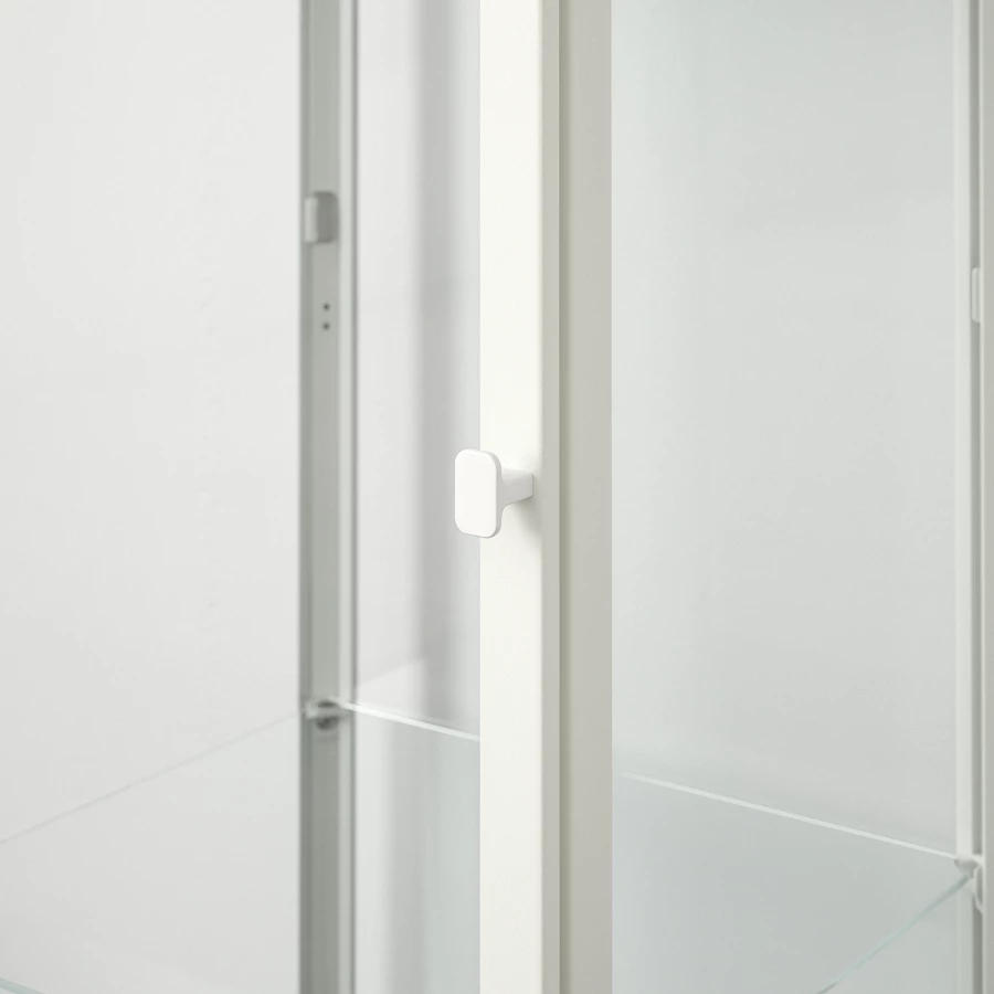 Шкаф со стеклянными дверцами - BLÅLIDEN /BLАLIDEN   IКЕА/ БЛОЛИЕН ИКЕА, 35x32x151 см, белый/прозрачный (изображение №5)