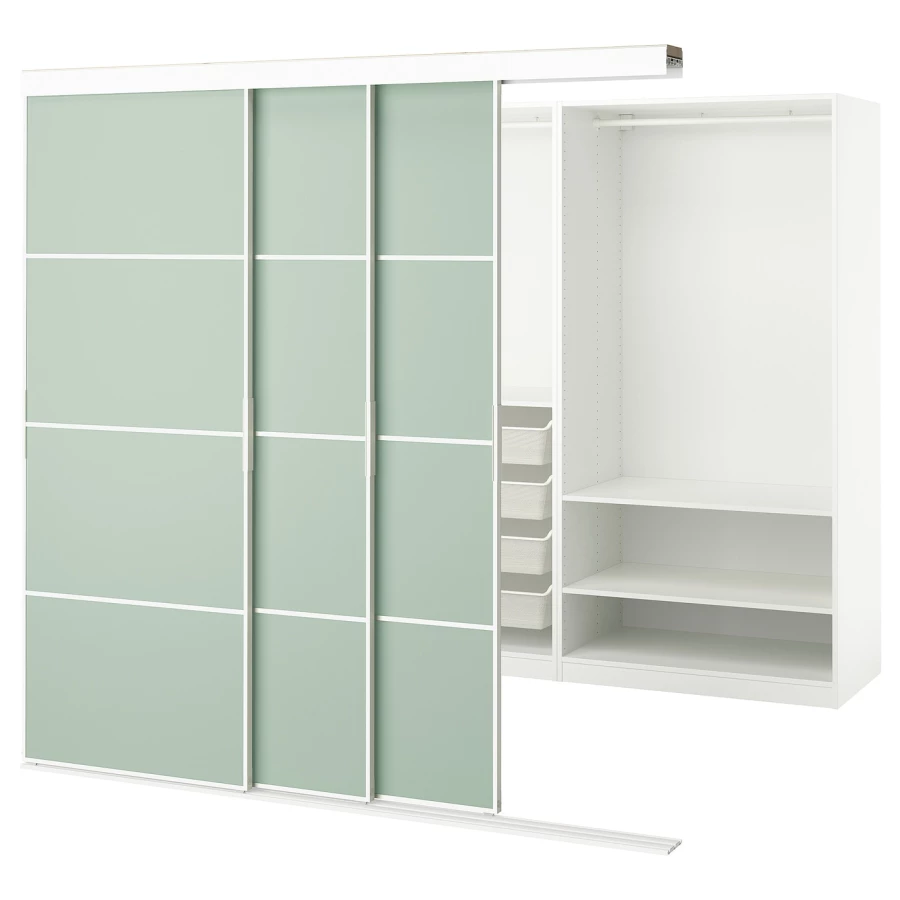 Шкаф - SKYTTA / PAX IKEA/ СКИТТА / ПАКС  ИКЕА, 204х226  см, белый (изображение №1)