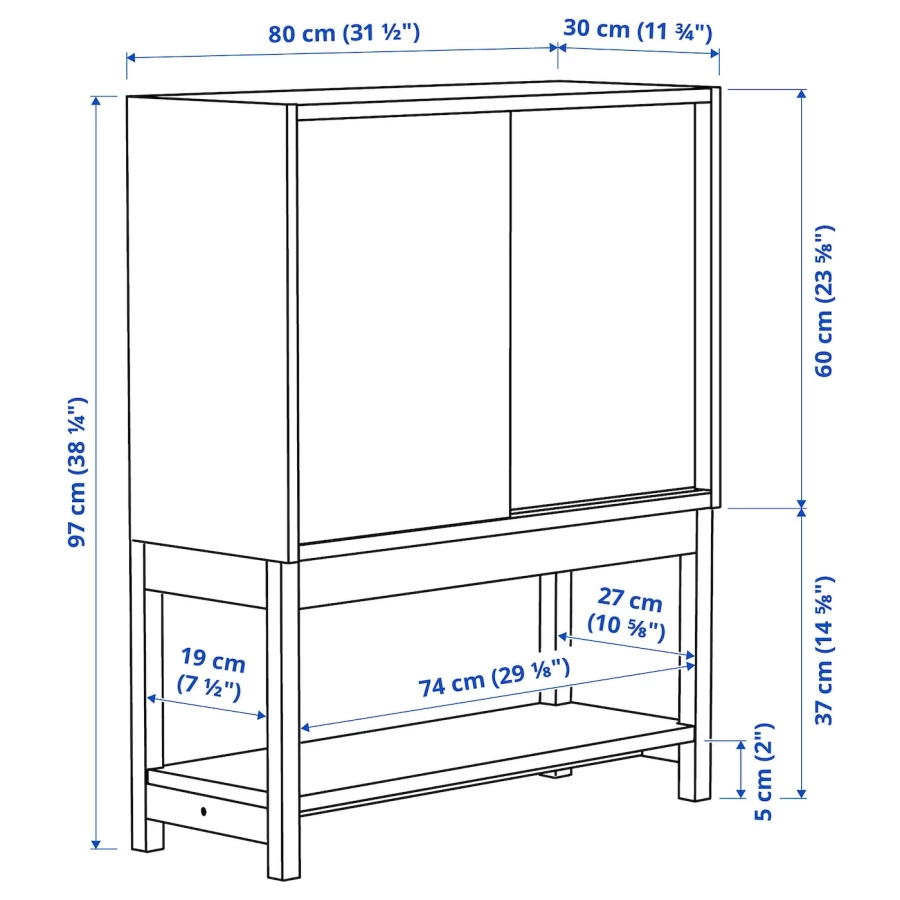 Книжный шкаф - IVAR IKEA/ ИВАР ИКЕА,  97х80 см, под беленый дуб (изображение №3)