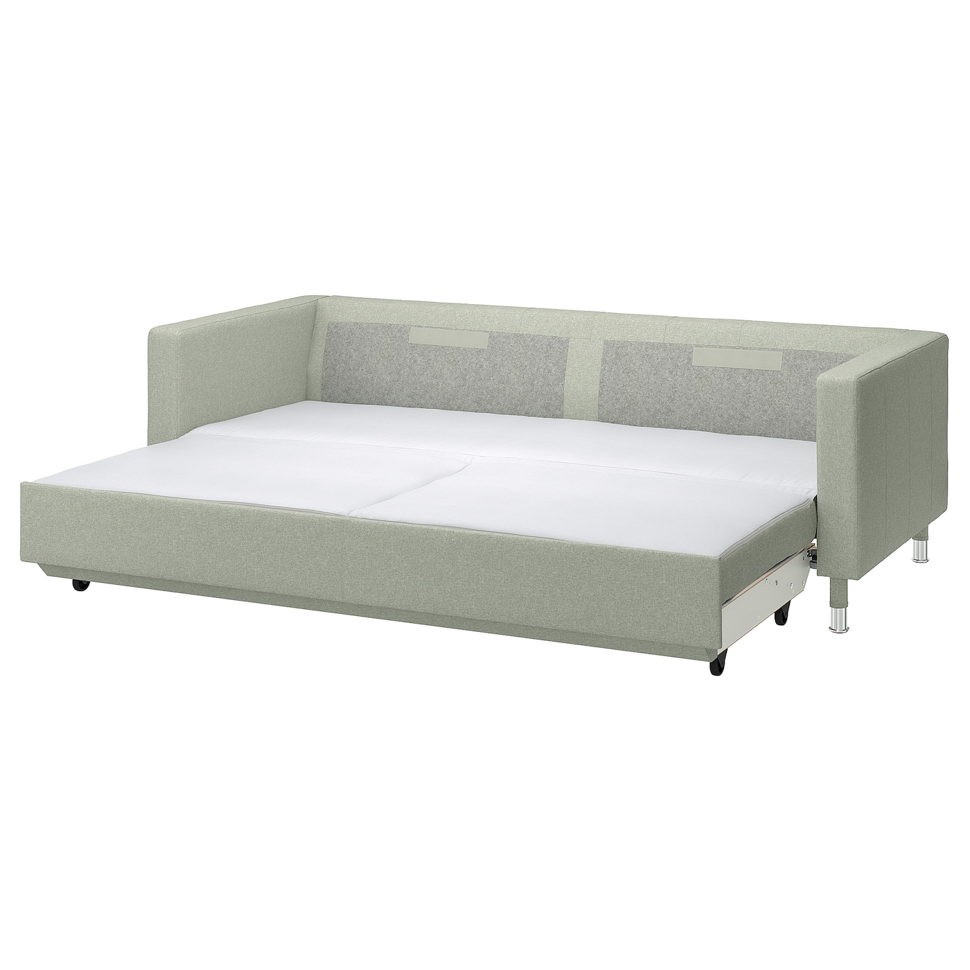3-местный диван-кровать - IKEA LANDSKRONA, 84x92x223см, зеленый, ЛАНДСКРУНА ИКЕА