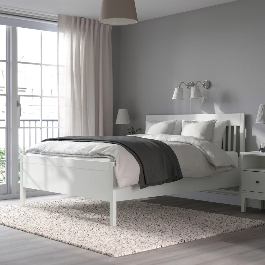 Каркас кровати - IKEA IDANÄS/IDANAS, 200х160 см, белый, ИДАНЭС ИКЕА (изображение №8)