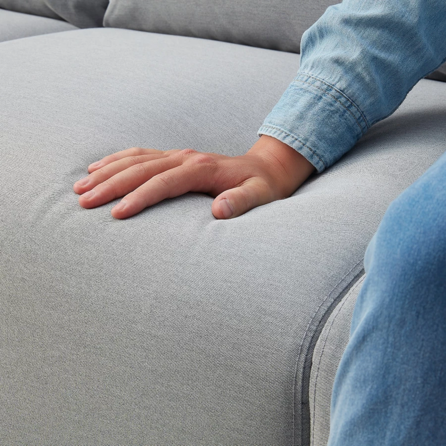 3-местный диван с шезлонгом, IKEA ANGERSBY,  84x196см, светло-серый, АНГЕРСБИ ИКЕА (изображение №4)