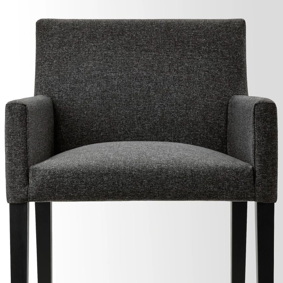 Стол + 4 стула с подлокотниками - MÖRBYLÅNGA / MÅRENÄS IKEA/ МЕРБИЛОНГА/ МАРЕНЭС ИКЕА, 205х95х75 см, бежевый/серый (изображение №7)