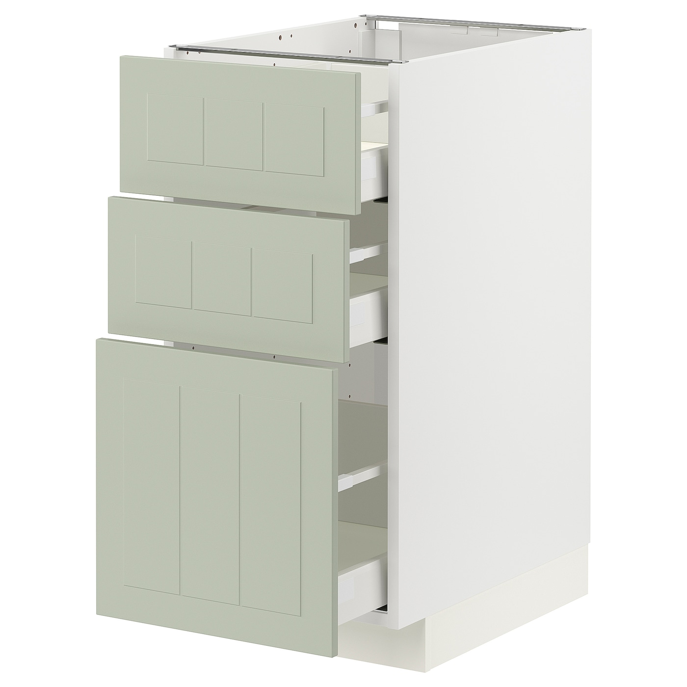 Напольный шкаф - METOD / MAXIMERA IKEA/ МЕТОД/ МАКСИМЕРА ИКЕА,  88х40 см, белый/светло-зеленый