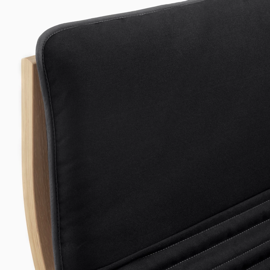 Кресло-качалка - IKEA POÄNG/POANG/ПОЭНГ ИКЕА, 68х94х95 см, чёрный (изображение №4)