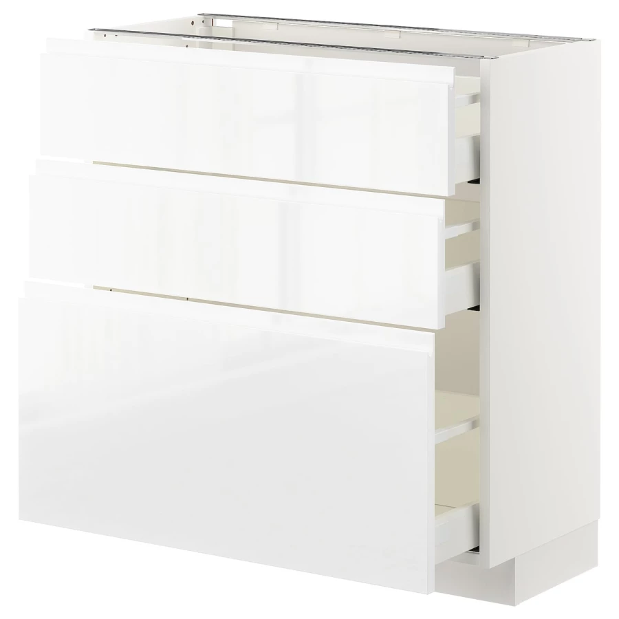 Напольный шкаф  - IKEA METOD MAXIMERA, 88x39x80см, белый, МЕТОД МАКСИМЕРА ИКЕА (изображение №1)