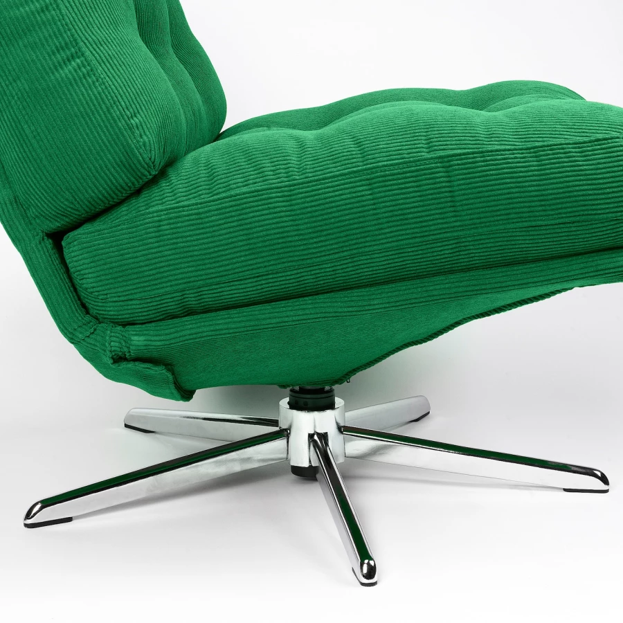 Вращающееся кресло - IKEA DYVLINGE/ДИВЛИНГЕ ИКЕА, 69х63х47 см, зеленый (изображение №4)