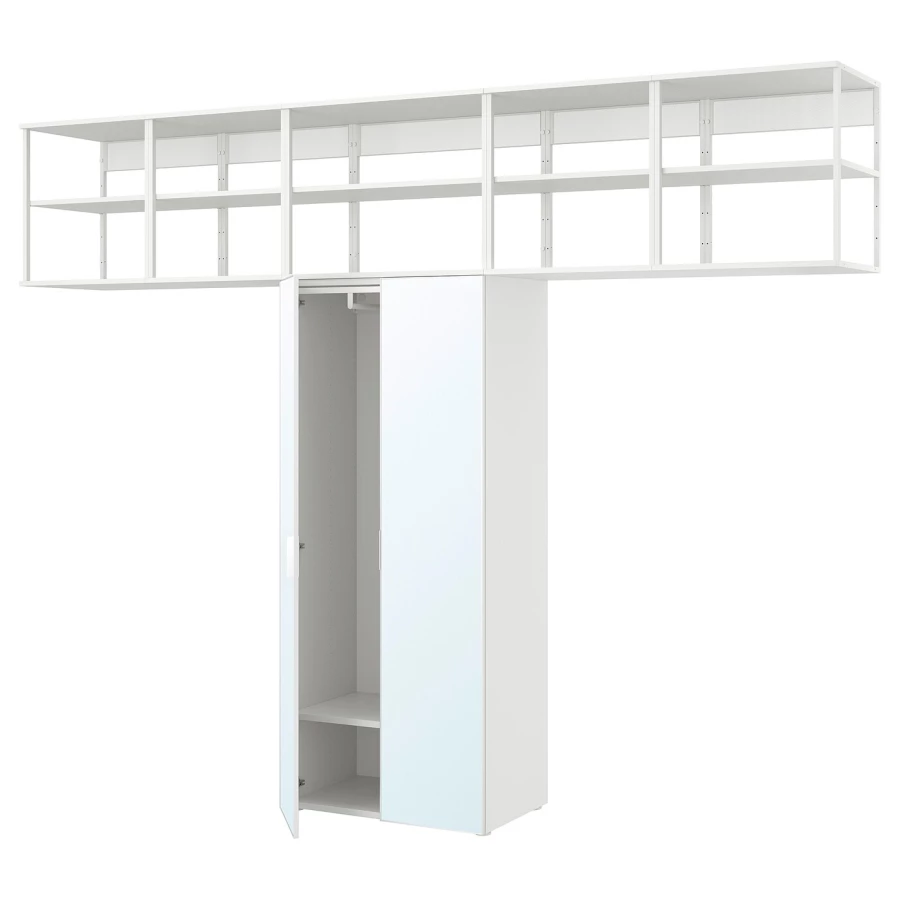 Шкаф двухдверный - IKEA PLATSA/ПЛАТСА ИКЕА, 42х320х241,1 см, белый (изображение №1)