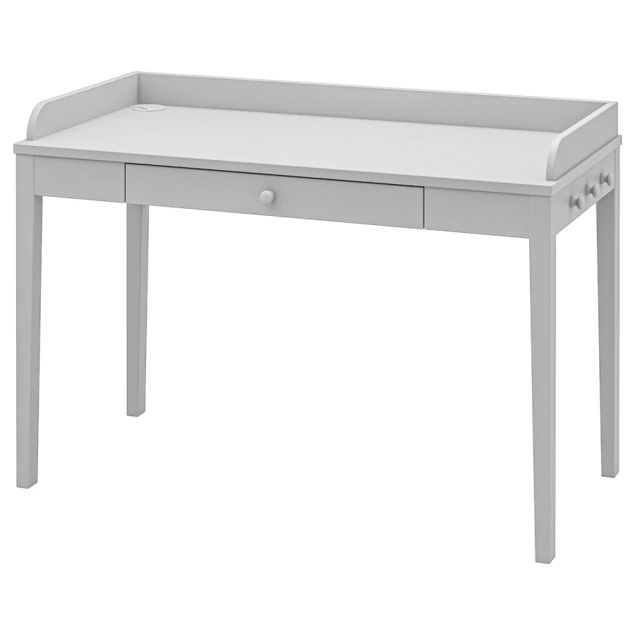 Письменный стол - IKEA SMYGA, 122х60 см, светло-серый, СМИГА ИКЕА (изображение №1)