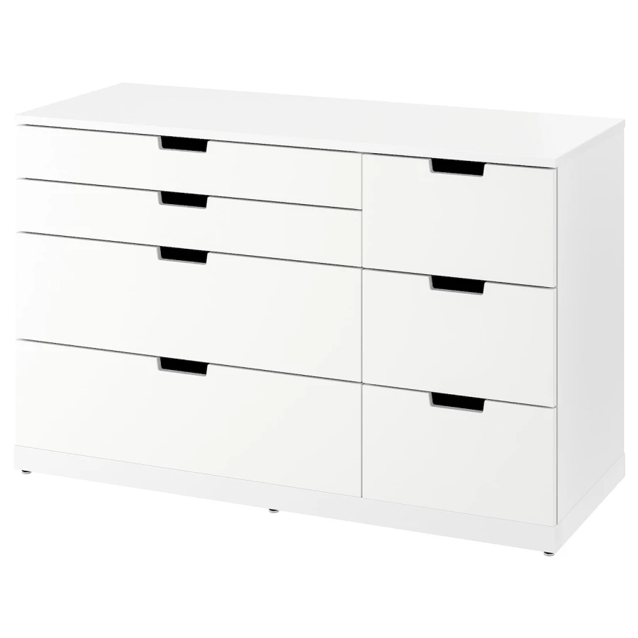 Комод - IKEA NORDLI/НОРДЛИ ИКЕА, 47х120х76 см, белый (изображение №1)
