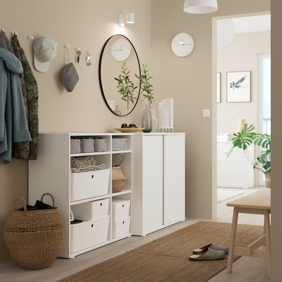 Шкаф - VIHALS  IKEA/ ВИХАЛС ИКЕА, 190x47x90 см, белый (изображение №3)
