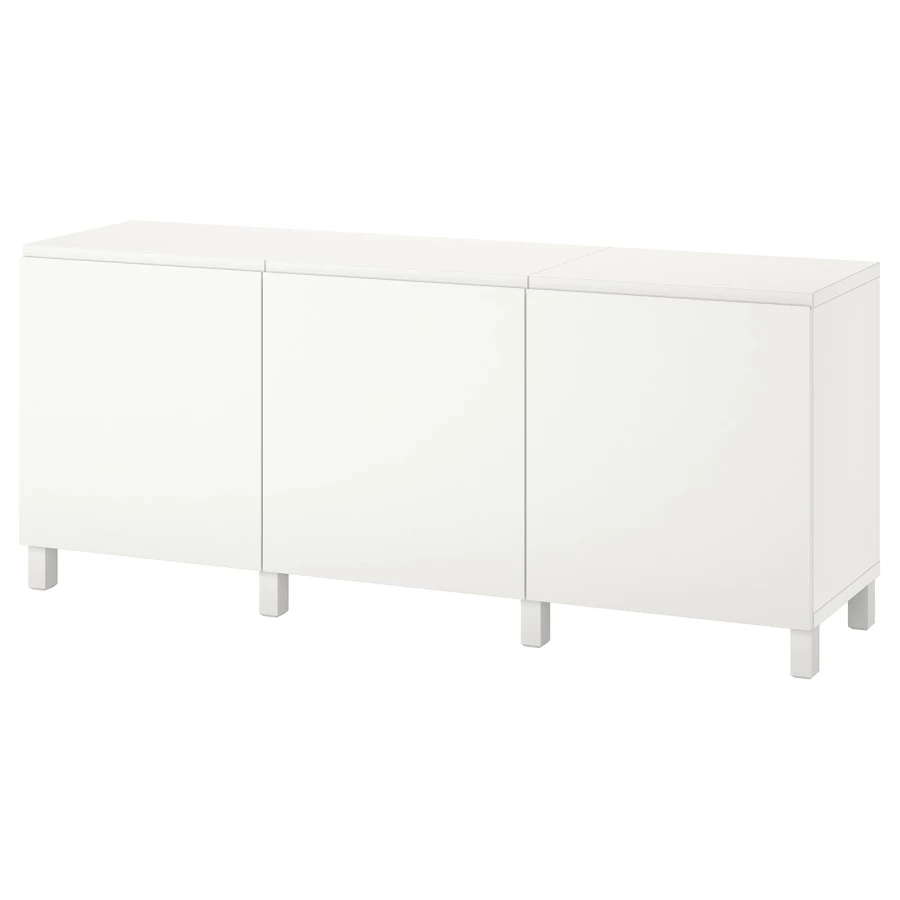Комбинация для хранения - BESTÅ/ BESTА IKEA/ БЕСТА/БЕСТО ИКЕА, 74х180 см, белый (изображение №1)