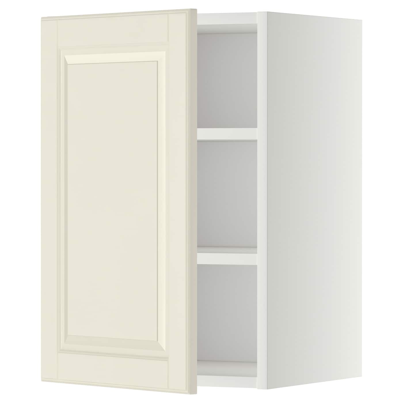 Навесной шкаф с полкой - METOD IKEA/ МЕТОД ИКЕА, 60х40 см, белый/кремовый